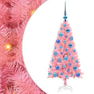 vidaXL Joulukuusi Pinkki 120 cm Polyvinyylikloridi