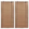 vidaXL Bambu rullaverhot 2 kpl 100 x 160 cm ruskea