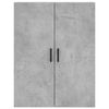 vidaXL Kaappi betoninharmaa 69,5x34x180 cm tekninen puu