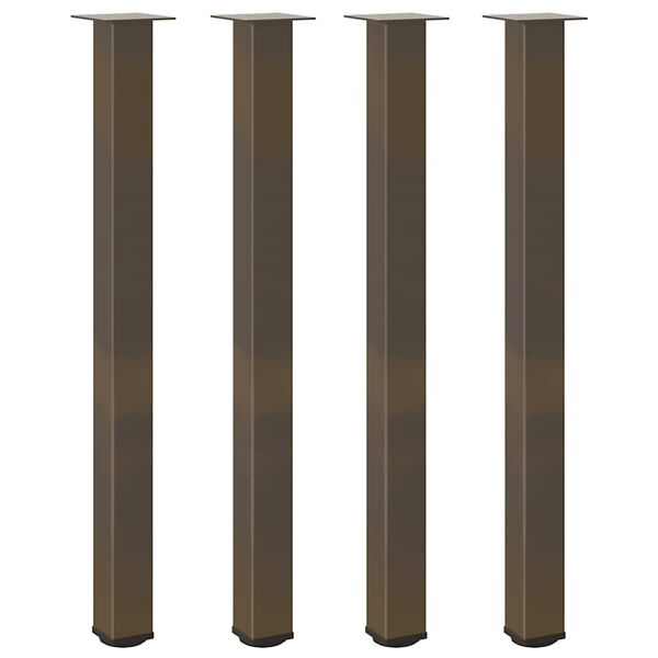 vidaXL Baarip&ouml;yd&auml;n jalat 4 kpl Luonnonv&auml;rinen ter&auml;s 110-112 cm Ter&auml;s