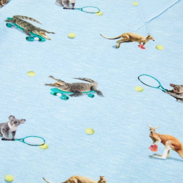 Lasten collegepaita meleerattu vaaleansininen 128