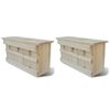 vidaXL Varpusen pes&auml;laatikko 2 kpl puu 44x15,5x21,5 cm
