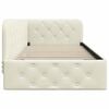 vidaXL Kulmavuoteen runko p&auml;&auml;tyll&auml; Kerma 100 x 200 cm Sametti