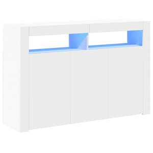 vidaXL Senkki LED-valoilla valkoinen 115,5x30x75 cm