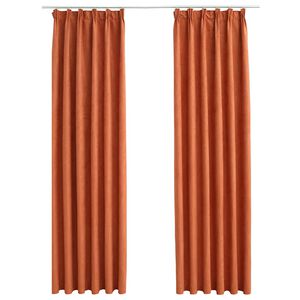 vidaXL Pimennysverhot koukuilla 2 kpl ruosteenv&auml;rinen 140x175 cm