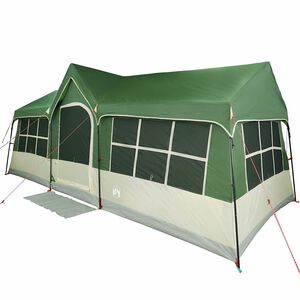 vidaXL Perhe Teltta katolla Vihre&auml; ja beige 622 x 295 x 238 cm