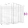 vidaXL Kaarevat kivikorit 30 kpl 200x50x160/180 cm galvanoitu rauta
