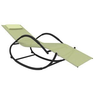 vidaXL Keinuva aurinkotuoli kerma teräs ja Textilene