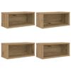 vidaXL CD-s&auml;ilytyshylly 4 kpl Artisaanitammi 40 x 17 x 17 cm