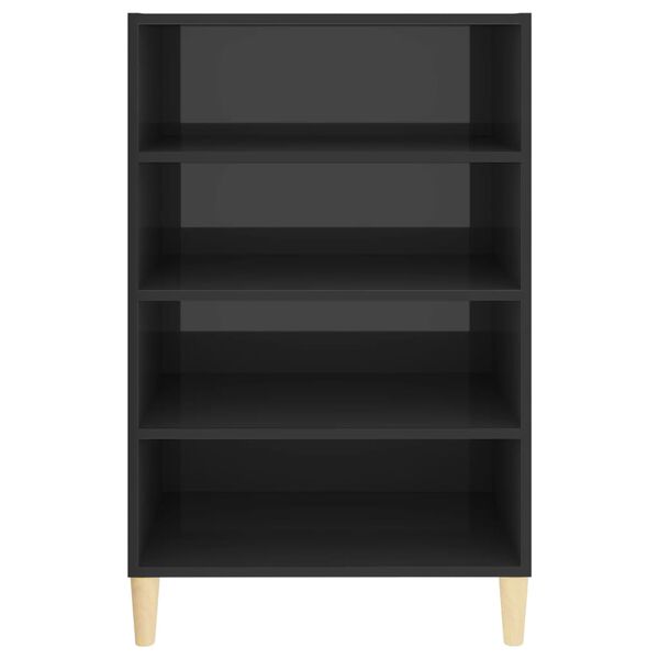 vidaXL Senkki korkeakiilto harmaa 57x35x90 cm tekninen puu