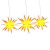 vidaXL Jouluvalo 3 LED-valoa taitettava keltainen