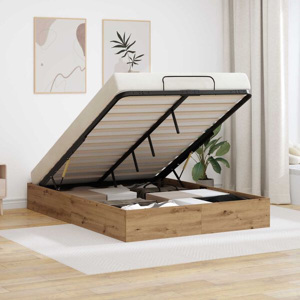 vidaXL Ottoman S&auml;ngyn Runko Artisan tammi 4FT6 Double Tekninen puu