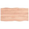 vidaXL P&ouml;yt&auml;levy ruskea 80x40x(2-6)cm k&auml;sitelty t&auml;ystammi el&auml;v&auml; reuna