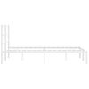vidaXL Metallinen sängynrunko päädyllä valkoinen 140x190 cm