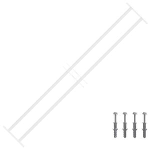 vidaXL Ik windowin turva-aita kahdella poikkitangolla 3 pcs 93-174 cm