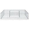 vidaXL Gabion Kohotettu Peti Hopea 100 x 100 x 20 cm Galvanoitu ter&auml;s