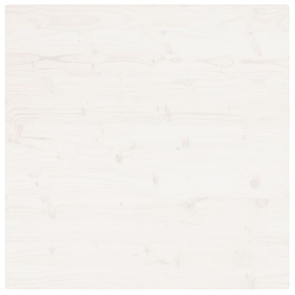 vidaXL Pöytälevy valkoinen 80x80x2,5 cm täysi mänty neliö