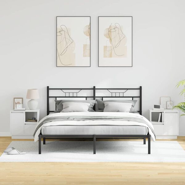 vidaXL Y&ouml;p&ouml;yt&auml;kaappi 2 pcs Valkoinen 50 x 34,5 x 50 cm. Tekninen puu