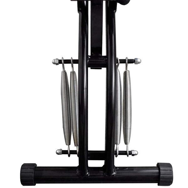 vidaXL L-muotoinen vatsatoneri Musta ja oranssi 117 x 34 x 96 cm Teräs