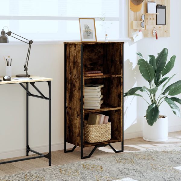 vidaXL Kirjahylly savutammi 50x31x106 cm tekninen puu