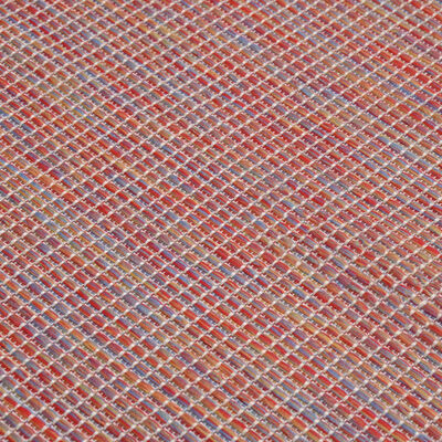 vidaXL Ulkomatto Flatweave 120x170 cm punainen