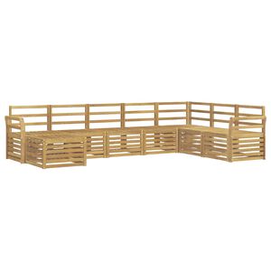 vidaXL Ulkosohvakokoelma 8 pcs valkoinen 308 x 190 x 73 cm