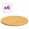 vidaXL Leikkuulaudat 6 kpl &Oslash;30x1,5 cm bambu