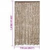 vidaXL Hyönteisverho beige ja ruskea 118x220 cm chenille