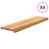 vidaXL Askelmat 4 kpl vaaleanruskea 100x25x2 cm t&auml;ysi tammi