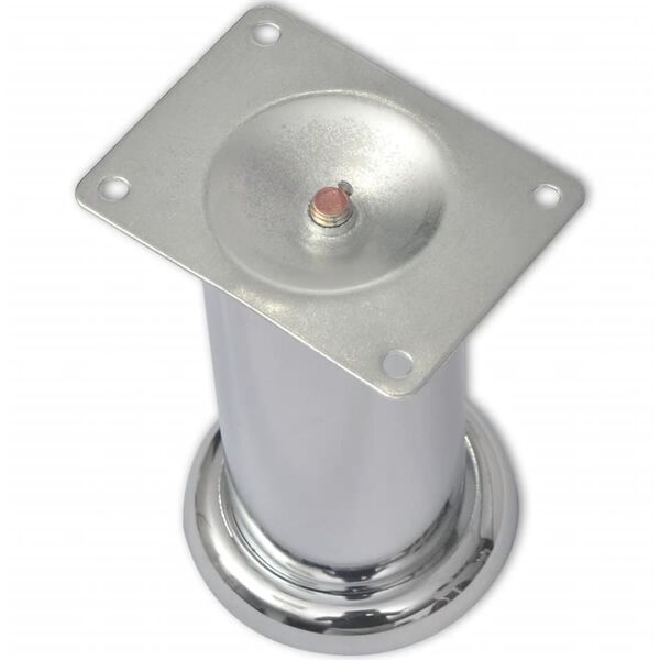 vidaXL Sohvanjalat 8 kpl pyöreät kromi 120 mm