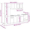vidaXL 8-osainen keitti&ouml;n kaappisetti "Lyon" Sonoma-tammi tekninen puu