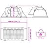 vidaXL Family telttakupoli 6-hengen ruskea vedenpit&auml;v&auml;