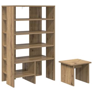 vidaXL Kenk&auml;kaappi 2 kpl 62 x 35 x 100 cm Tekninen puu Artisaanitammi