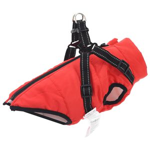 vidaXL Koiran Takki Punainen L24 Fleece ja polyesteri