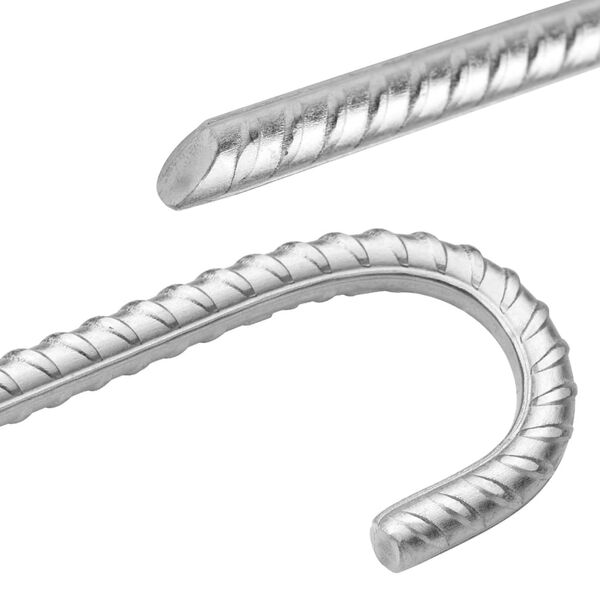 vidaXL Telttatapit 12 kpl 41,5 cm &Oslash;12 mm galvanoitu ter&auml;s