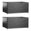 vidaXL Puutarhakalustesuojat 2 kpl 8 purjerengasta 180x135x80 cm