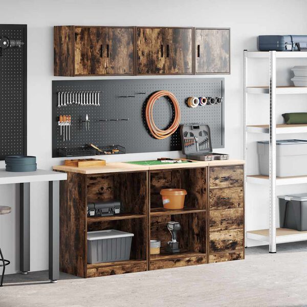 vidaXL Autotallikaapit 6 kpl savutammi tekninen puu