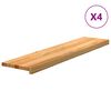 vidaXL Askelmat 4 kpl vaaleanruskea 110x25x2 cm t&auml;ysi tammi
