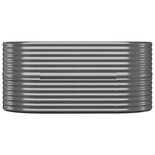 vidaXL Korotettu kukkalaatikko galvanoitu teräs 152x80x68cm antras.