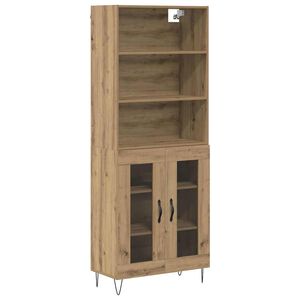 vidaXL Korkea kaappi 2 pcs Artisan tammi 69,5 x 34 x 180 cm