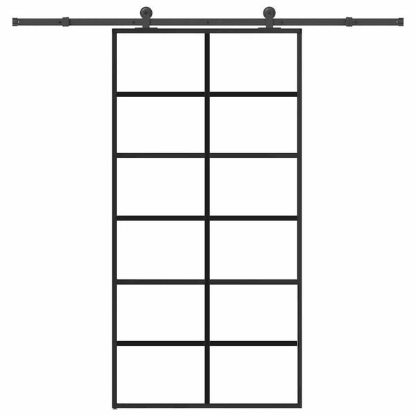 vidaXL liukuovi laitteistosarjalla 102x205 cm ESG lasi ja alumiini