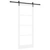 vidaXL Liukuovi Valkoinen 93 x 232 cm T&auml;ysi m&auml;nty ja lasi