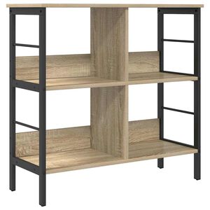 vidaXL Kirjahylly 4 tasoa 82 x 32 x 79 cm Tekninen puu Sonoman tammi