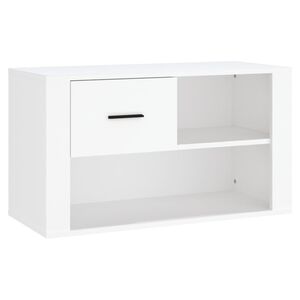 vidaXL Kenk&auml;kaappi valkoinen 80x35x45 cm tekninen puu