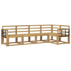 vidaXL Ulkosohvakokoelma 5 pcs valkoinen Tihe&auml; akasiapuu