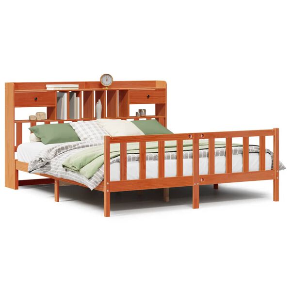 vidaXL S&auml;nky kirjahyllyll&auml; ei patjaa vahanrusk. 180x200 cm t&auml;ysi m&auml;nty