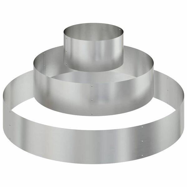 vidaXL Puutarha ruukku Hopea 120 x 120 x 20 cm Galvanoitu teräs