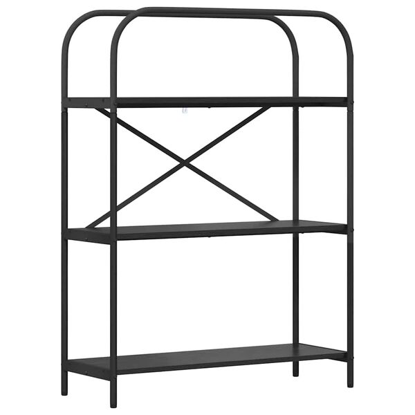 vidaXL Kirjahylly Musta tammi. 80 x 30 x 109 cm Tekninen puu