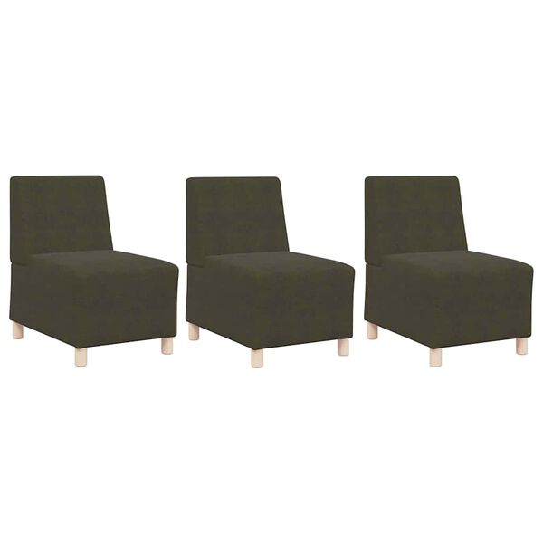 vidaXL Modulaarinen k&auml;sinojatonta sohva-yksikk&ouml; 3 pcs Vihre&auml;