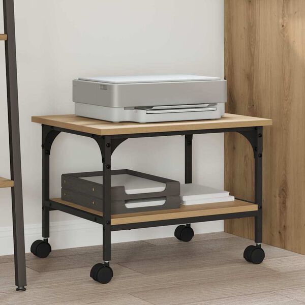 vidaXL Tulostinpidike Artisan tammi 50 x 40 x 38 cm Tekninen puu